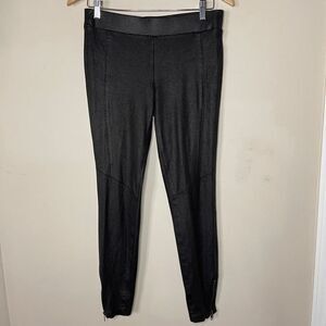 ❄️3/$20 JESSICA SIMPSON Black Faux‎ Leather Leggings Zippered Ankle, Size Small